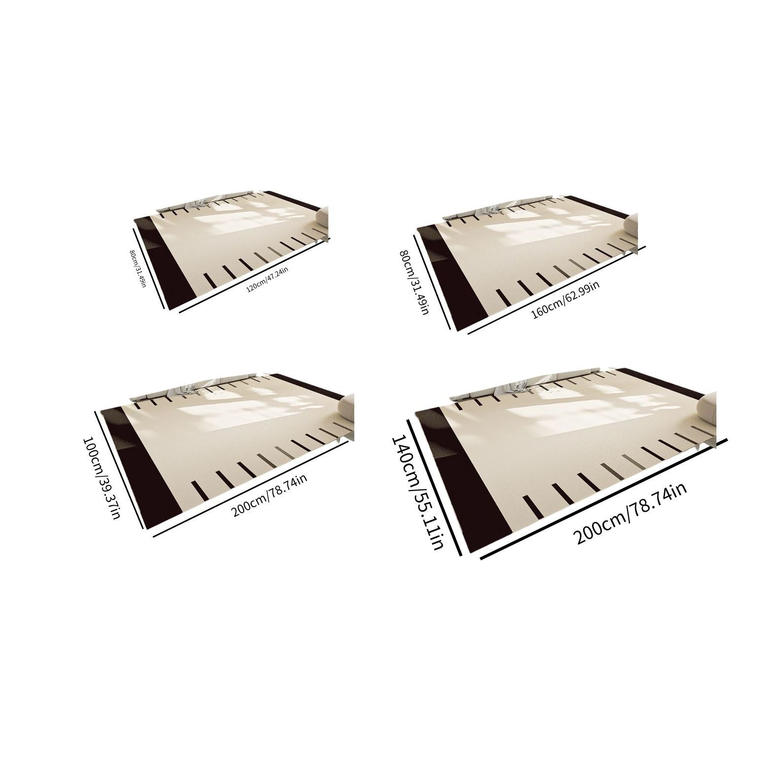 Nordic Crystal Velvet Carpet Non-slip Easy Care Does Not Shed Hair