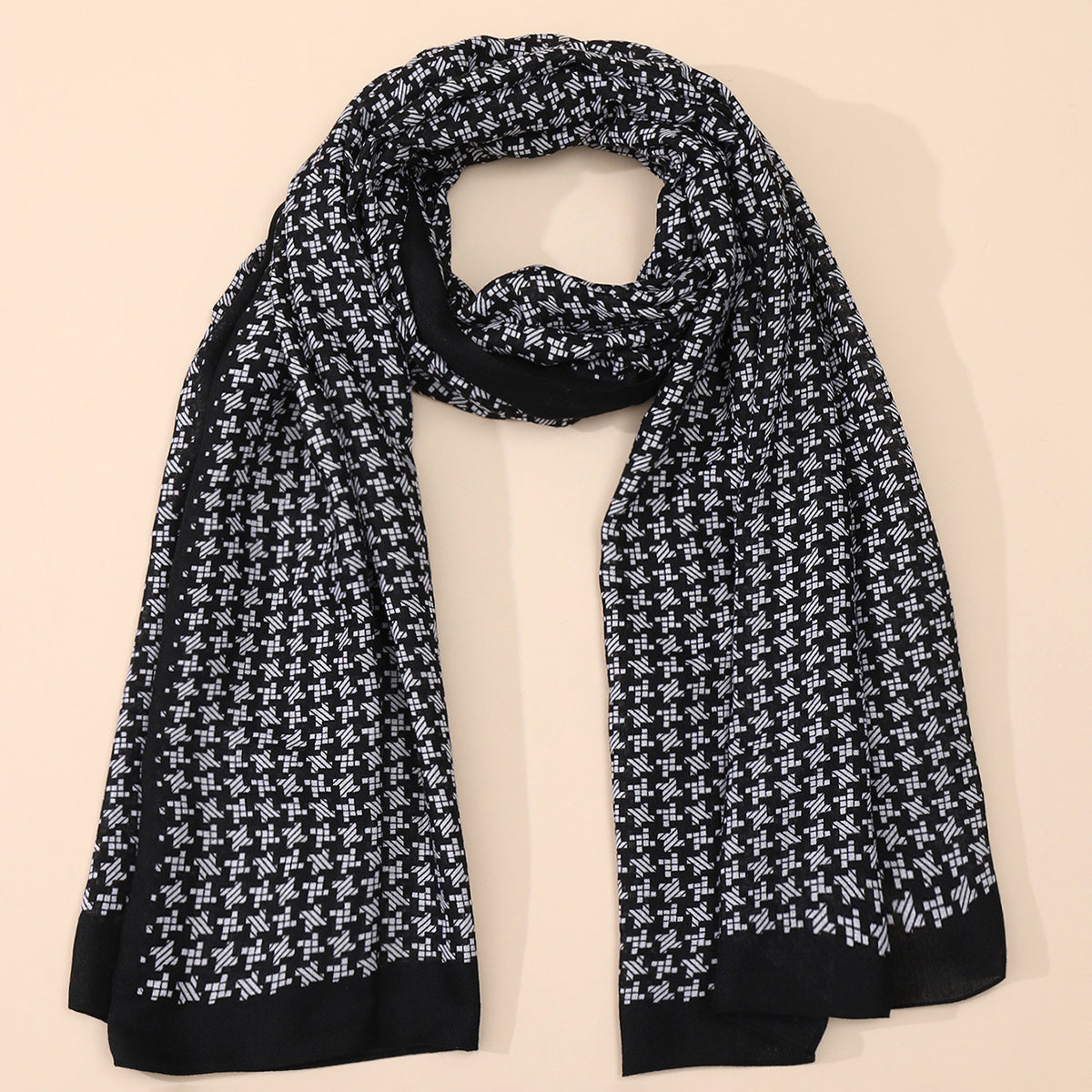 Houndstooth Scarf Unisex Autumn Winter Scarf Shawl Women