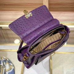 Arrival Women's Purple Quilted Crossbody Bag with Detachable Strap