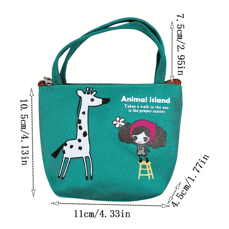 Cartoon Girl Coin Purse Earphone Bag Key Bag Small Storage Bag For Girls