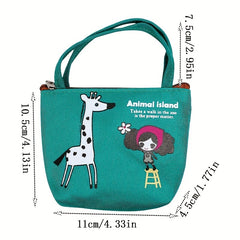 Cartoon Girl Coin Purse Earphone Bag Key Bag Small Storage Bag For Girls