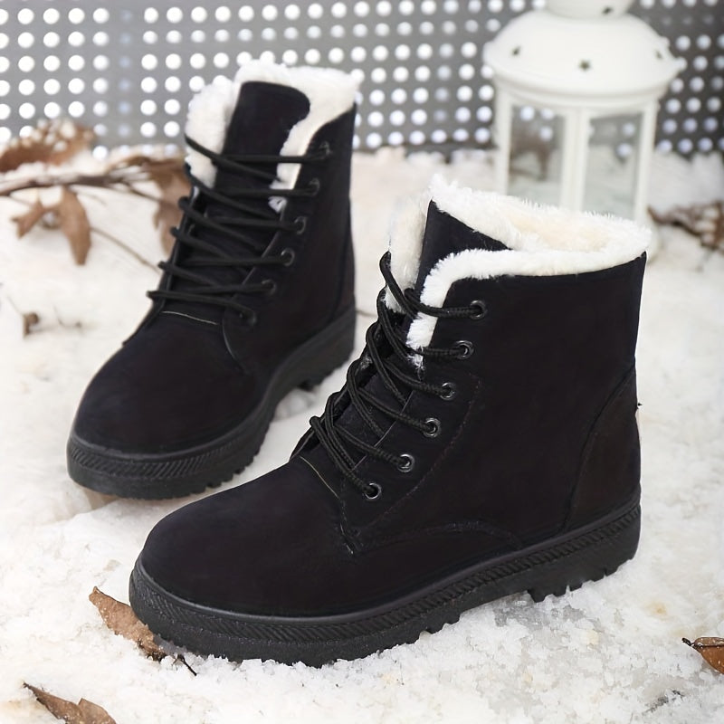 Women's Thickened Snow Boots Casual Medium Top Shoes