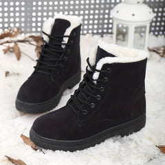 Women's Thickened Snow Boots Casual Medium Top Shoes