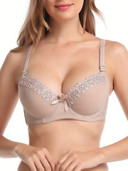 Push Up Bras with Contrast Lace Set of 2