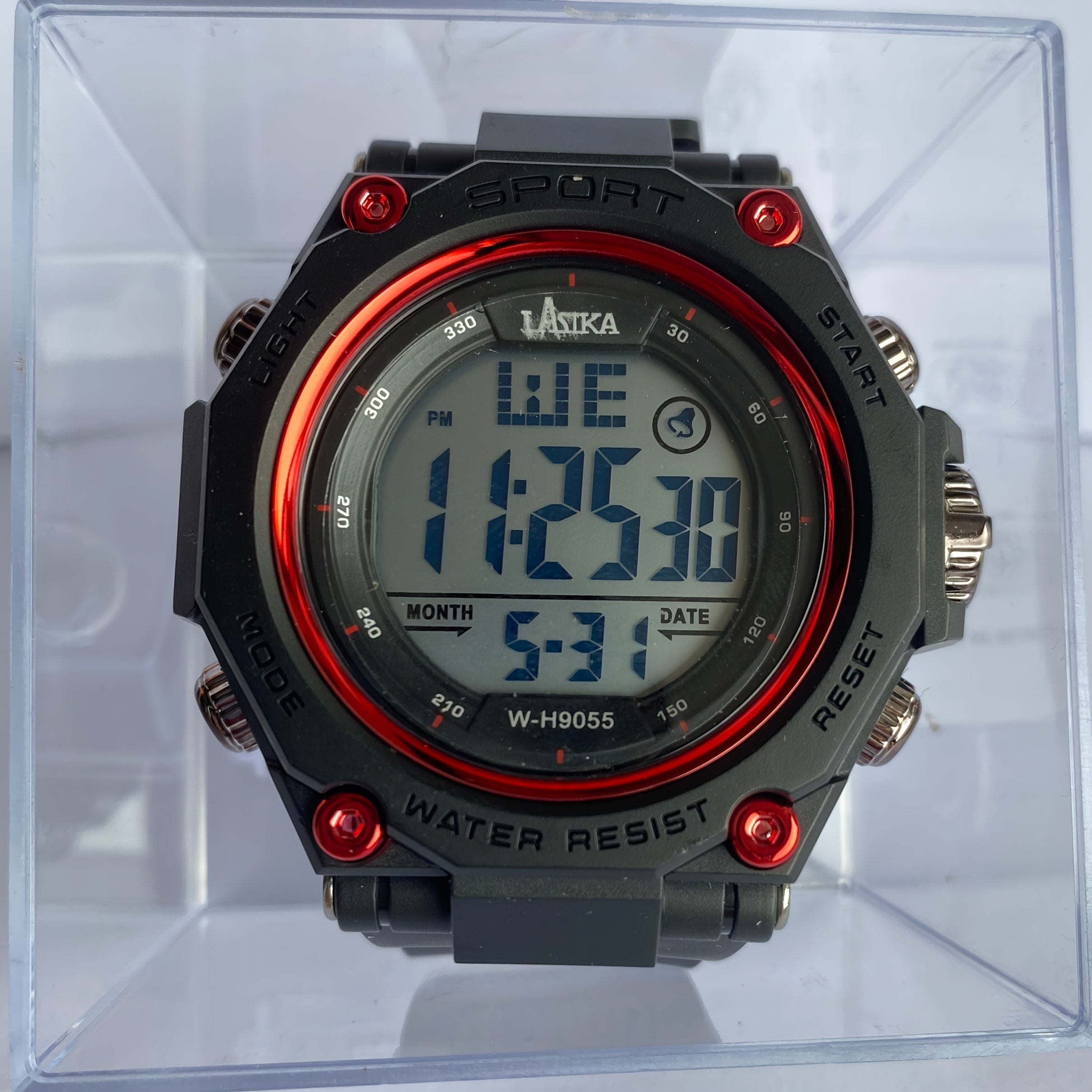 Digital Watch with Alarm LED Backlight Date Display Multiple Sports Modes