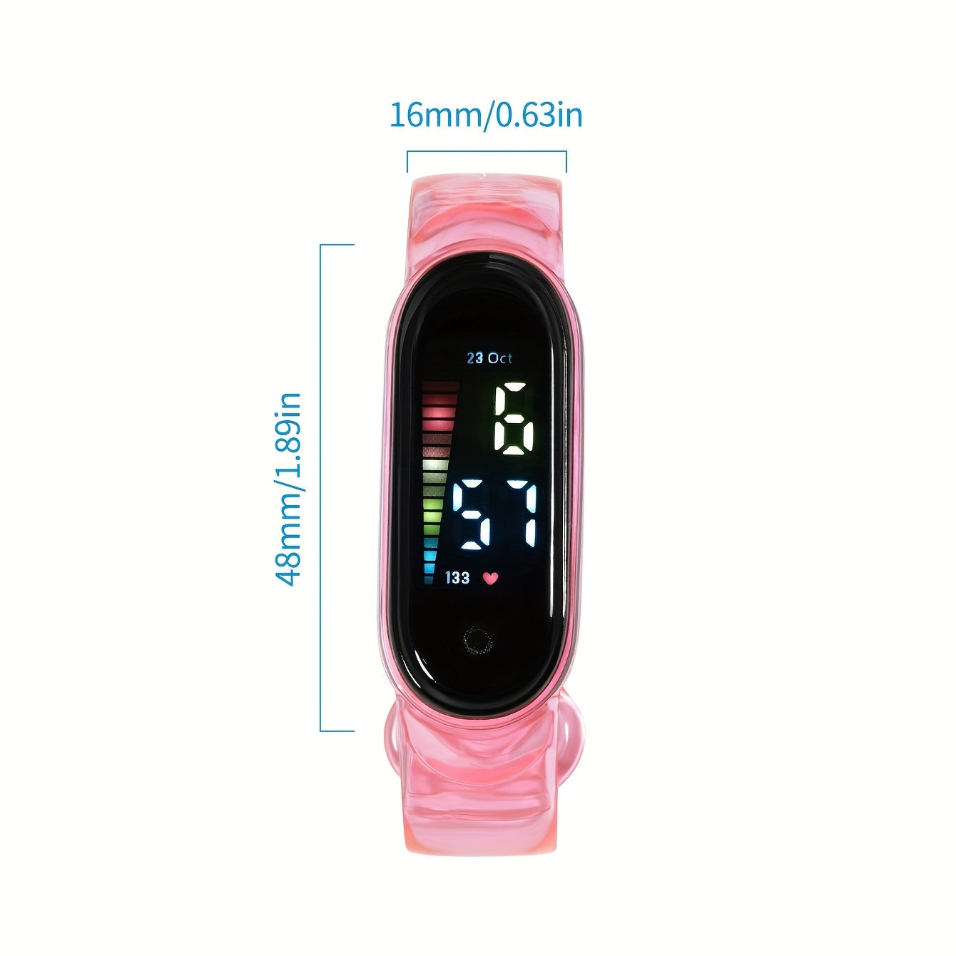 Teen Smart Multicolor Raised Sports Electronic Watch for Girls