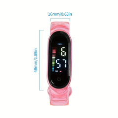 Teen Smart Multicolor Raised Sports Electronic Watch for Girls