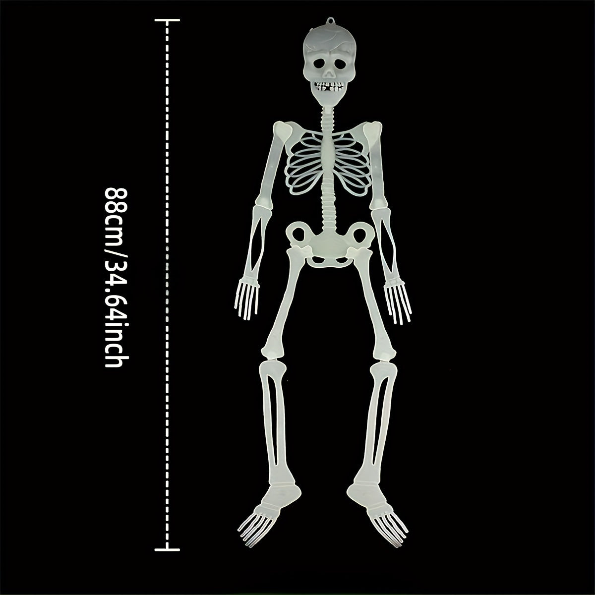 Large Skeleton Halloween Party Decoration 34-64 inch Luminous Outdoor Prop