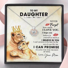 Crown Necklace Copper Inlaid Zirconium Necklace To My Daughter