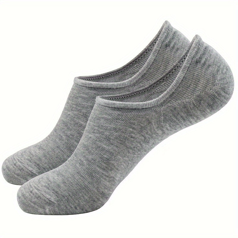 Thin Breathable Casual Socks Anti-slip No Show High Socks with Heel Gripper