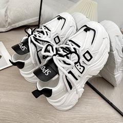Women's Chunky Sneakers Breathable Thick Bottom Sport Shoes