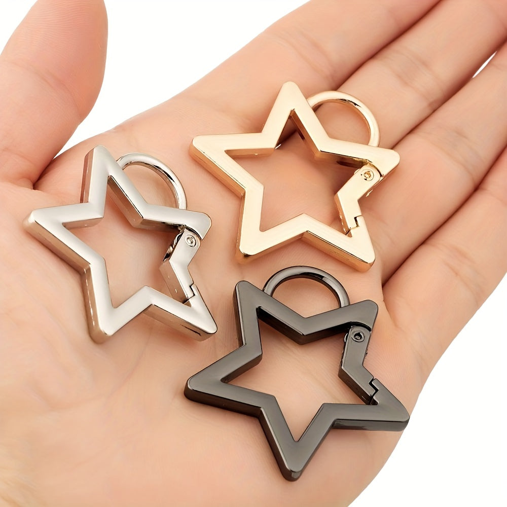 Zinc Alloy Plated Spring Buckle Carabiner Star Snap Hook