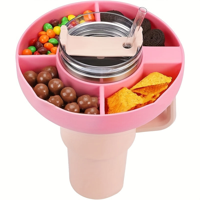 Silicone Snack Tray Ring For 40oz Cup 4 Grids Snack Bowl