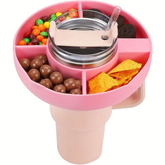Silicone Snack Tray Ring For 40oz Cup 4 Grids Snack Bowl