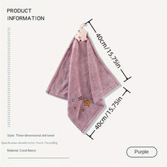 Coral Velvet Hand Towel Quick Dry Absorbent Soft Towel
