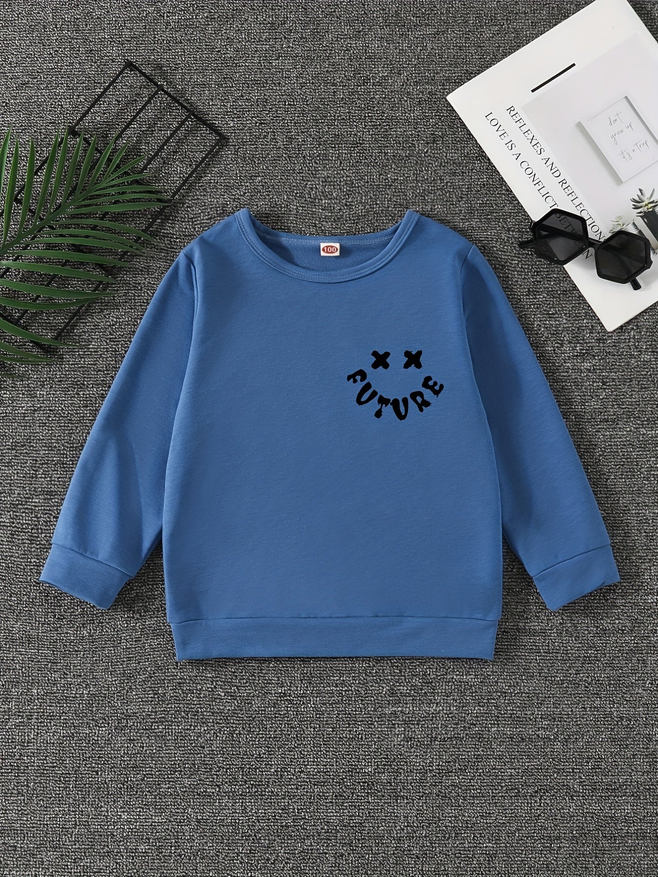 Boys Casual Pullover Sweatshirt Long Sleeve Crew Neck Tops