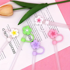 Silicone Straw Tip Covers 5pcs - Reusable Leakproof Straw Plugs