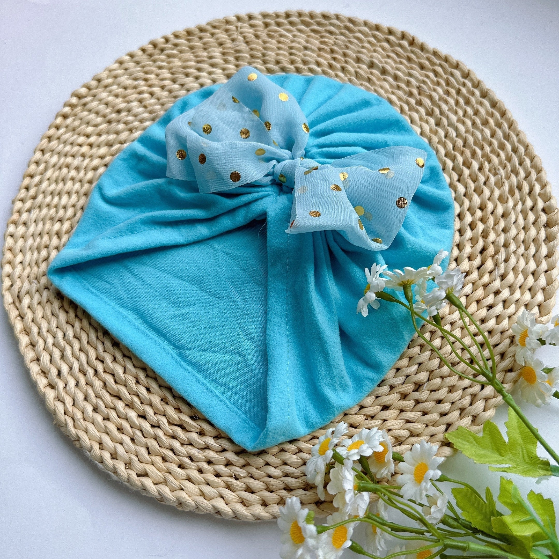 Soft Bowtie Baby Hat Newborn Spring Summer Headband
