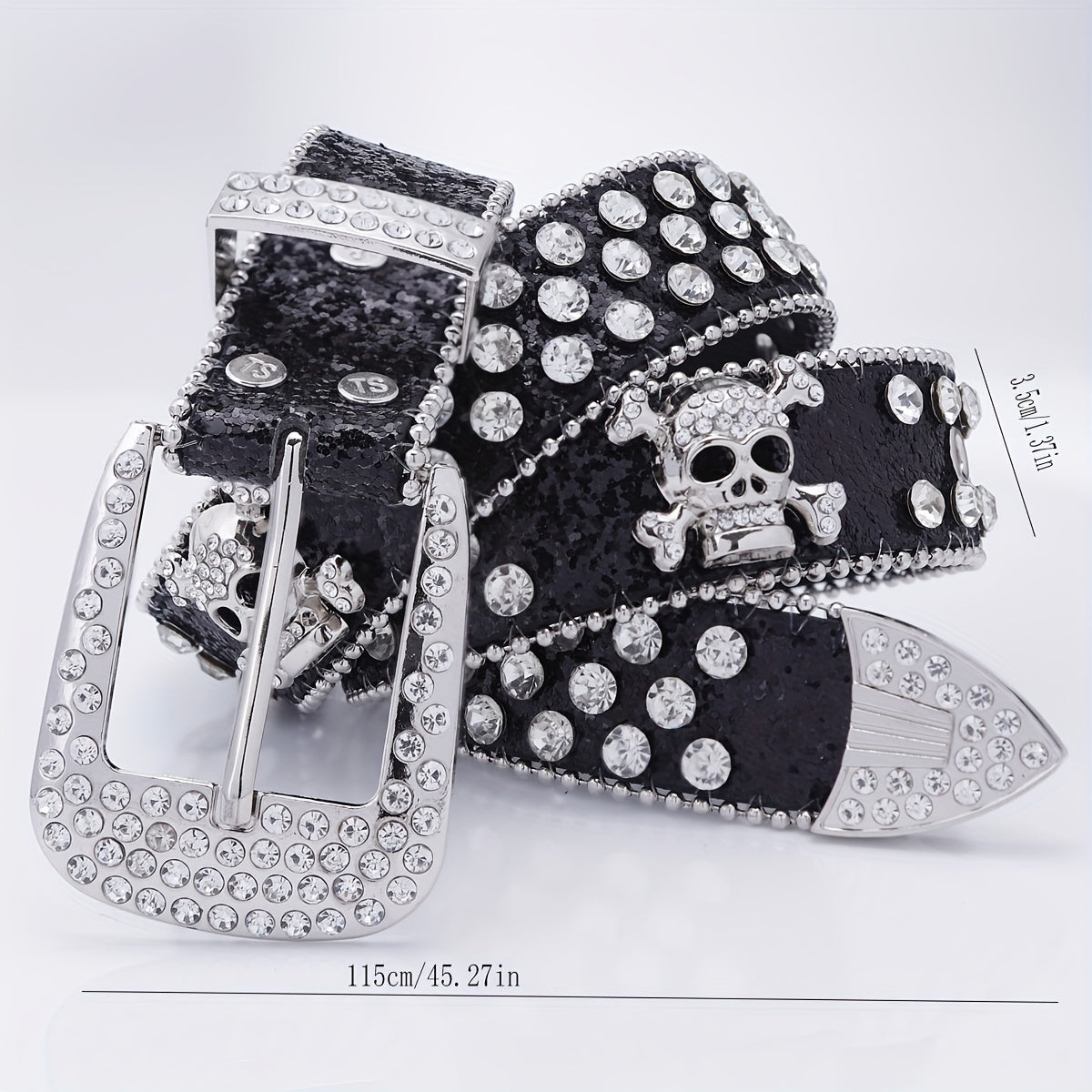 Hip Hop Punk Style Skull Leather Belt