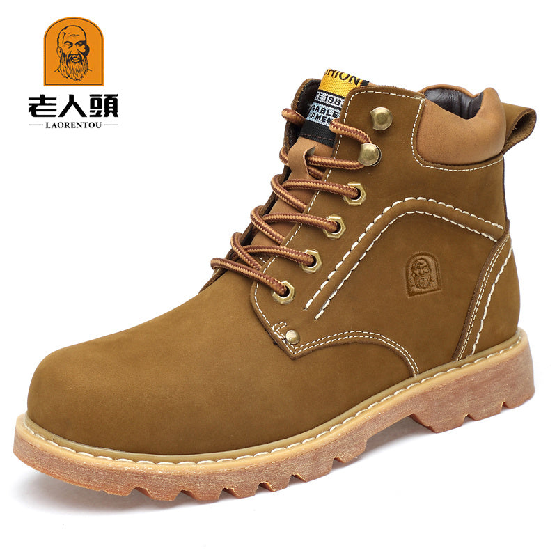 Men's Lace Up Service Combat Boots Rugged Style Army Shoes