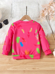 Graffiti Girls Crew Neck Pullover Sweatshirt