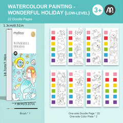 Children's Watercolor Painting Coloring Book