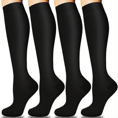 Compression Socks 4 pairs 15-20mmHg for Running Nurses Recovery