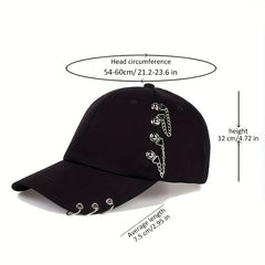 Ring Chain Baseball Cap Unisex Hip Hop Dad Hat Adjustable Sun Hat
