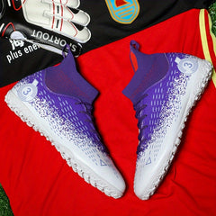 High Top Turf Football Boots Outdoor TF Soccer Cleats