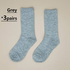 3 Pairs Women's Basic Mid Tube Socks - Unisex