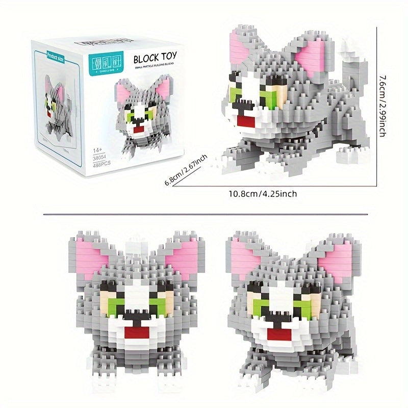 Cat And Mouse Series Building Blocks DIY Toy Ornaments