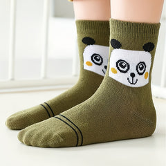 Boys Cartoon Animal Print Socks Cotton Crew Socks Kids Accessories
