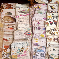 50 Sheets Vintage Scrapbook Paper Retro Collection DIY Craft Paper