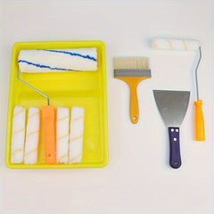 Paint Tool Set Roller Tray Stainless Steel Putty Latex Brush Coating House