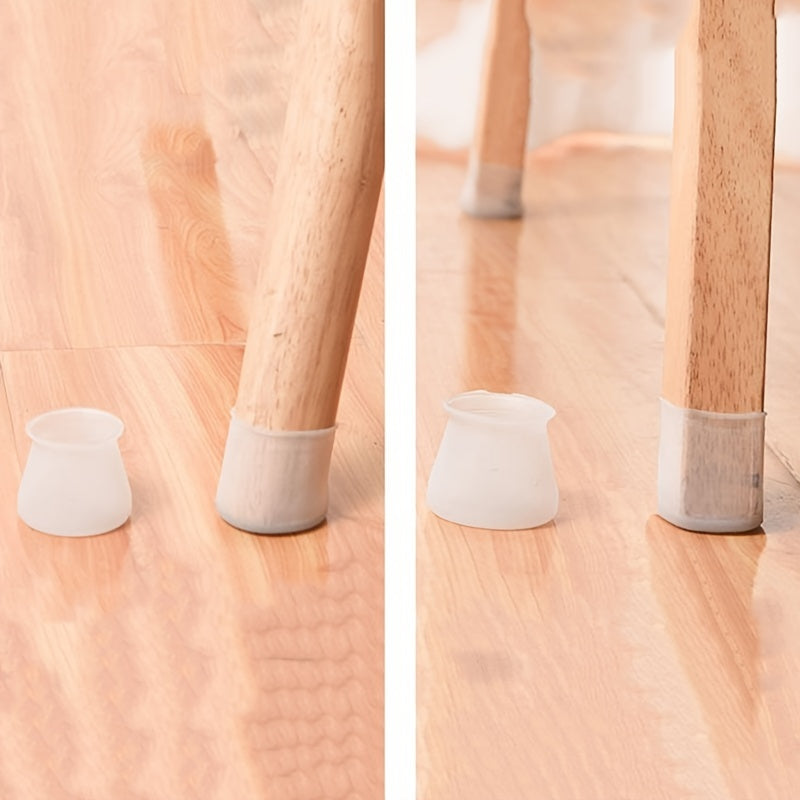Chair Leg Protective Cover Anti Collision Particles Foot Pads - Set of 4