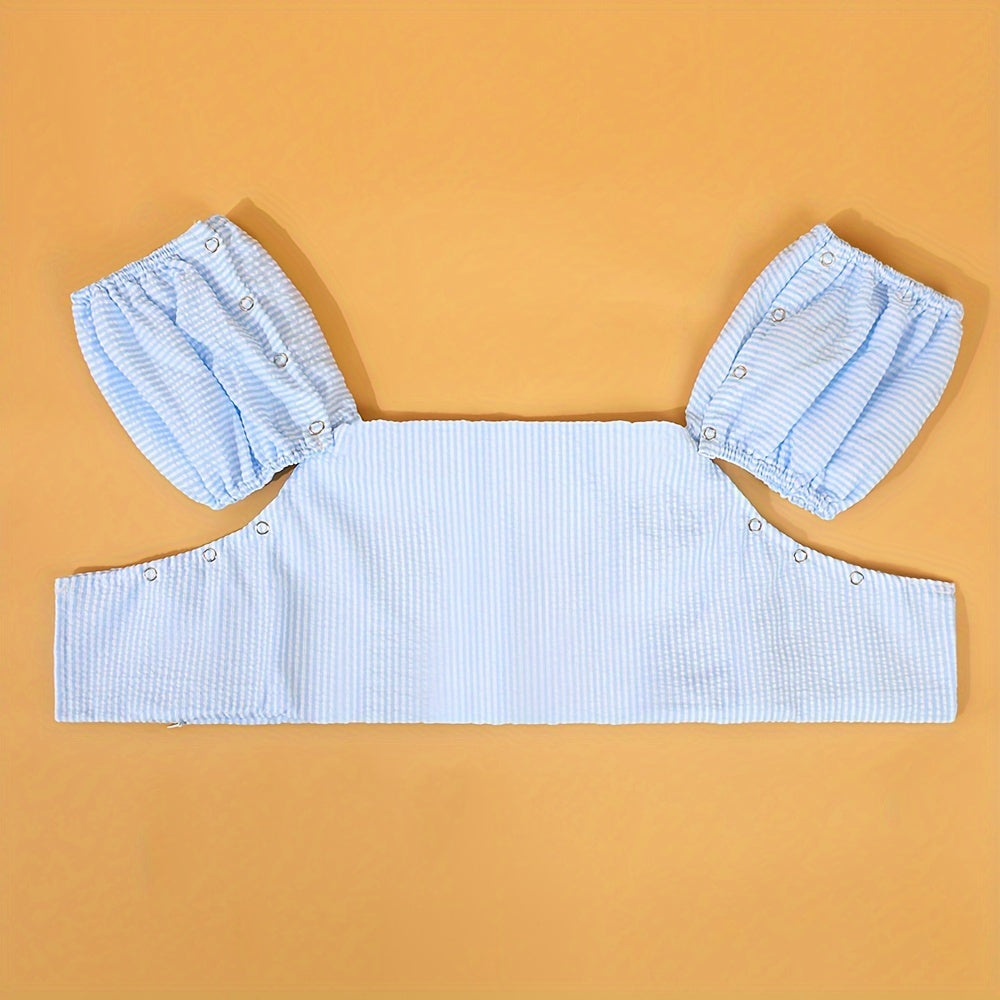 Toddler Kids Gingham Seersucker Flotation Device Cover Baby Swim Puddle Jumper
