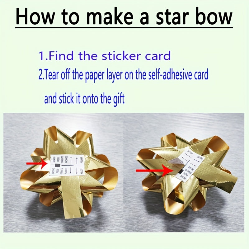 40pcs Star Bow Christmas Thanksgiving Gift Decoration Star Bow Holiday Decor