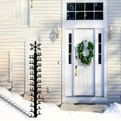 Snow Gauge Outdoor Iron Art Snowflake Snowfall Measuring Gauge Metal Elk Garden