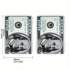 100pcs $ Sign Pattern Mylar Bags Smell Proof & Lightweight Money Bags