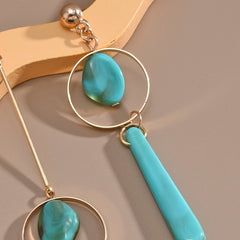 Asymmetric Long Earrings Set