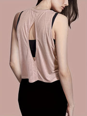Breathable Split Backless Tank Top for Women