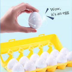 12pcs Easter Egg Sorting Set for Toddlers - Develop Fine Motor Skills