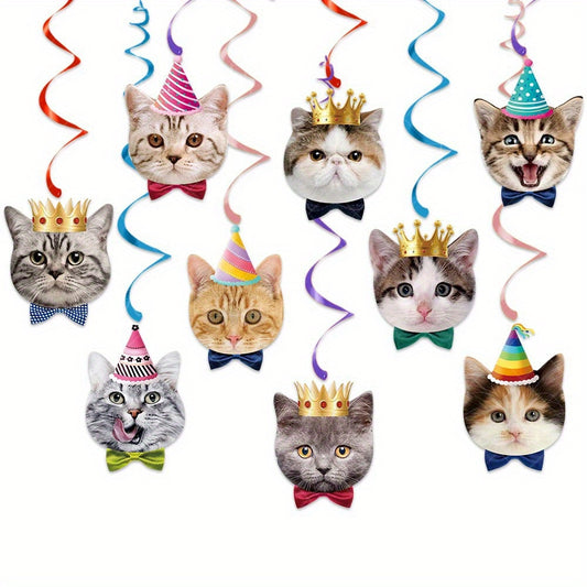 Cartoon Cat Party Decorations for Cat's Birthday Celebration