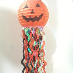 11" Pumpkin Witch Skull Bat Hanging Lantern Halloween Decor & Party Props