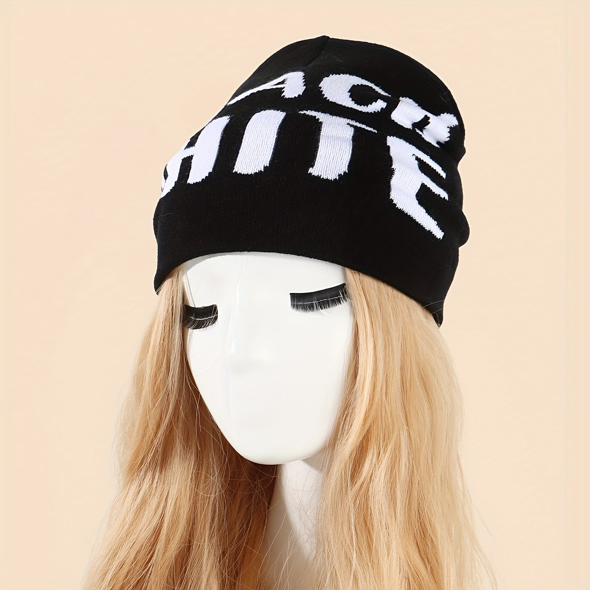 Jacquard Beanie Hip Hop Unisex Knit Hat Elastic Y2K Skull Cap Warm