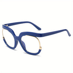 Y2K Clear Lens Round Frame Glasses Anti Light Reading Men Women