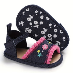 Baby Girls Open Toe Sandals Lightweight Breathable Anti Slip Sandals