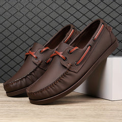 Men's Lace Up Boat Shoes Breathable Non Slip Moccasins