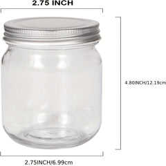 Set of 6 Glass Jars with Lids 12oz Kitchen Storage