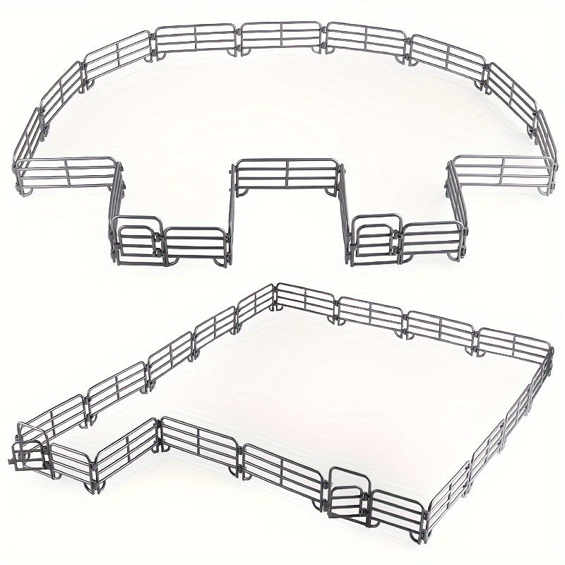 Gray PVC Farm Fence Set for Sandbox & Dollhouse